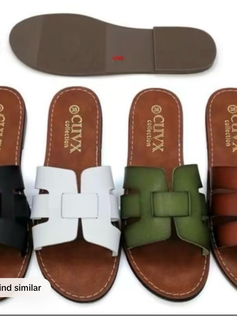 Cluvx Collection Women's Green Slide Sandals